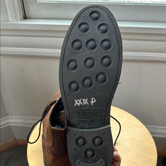 Thursday President Brown Leather Men's Boots - Picture 4 of 5